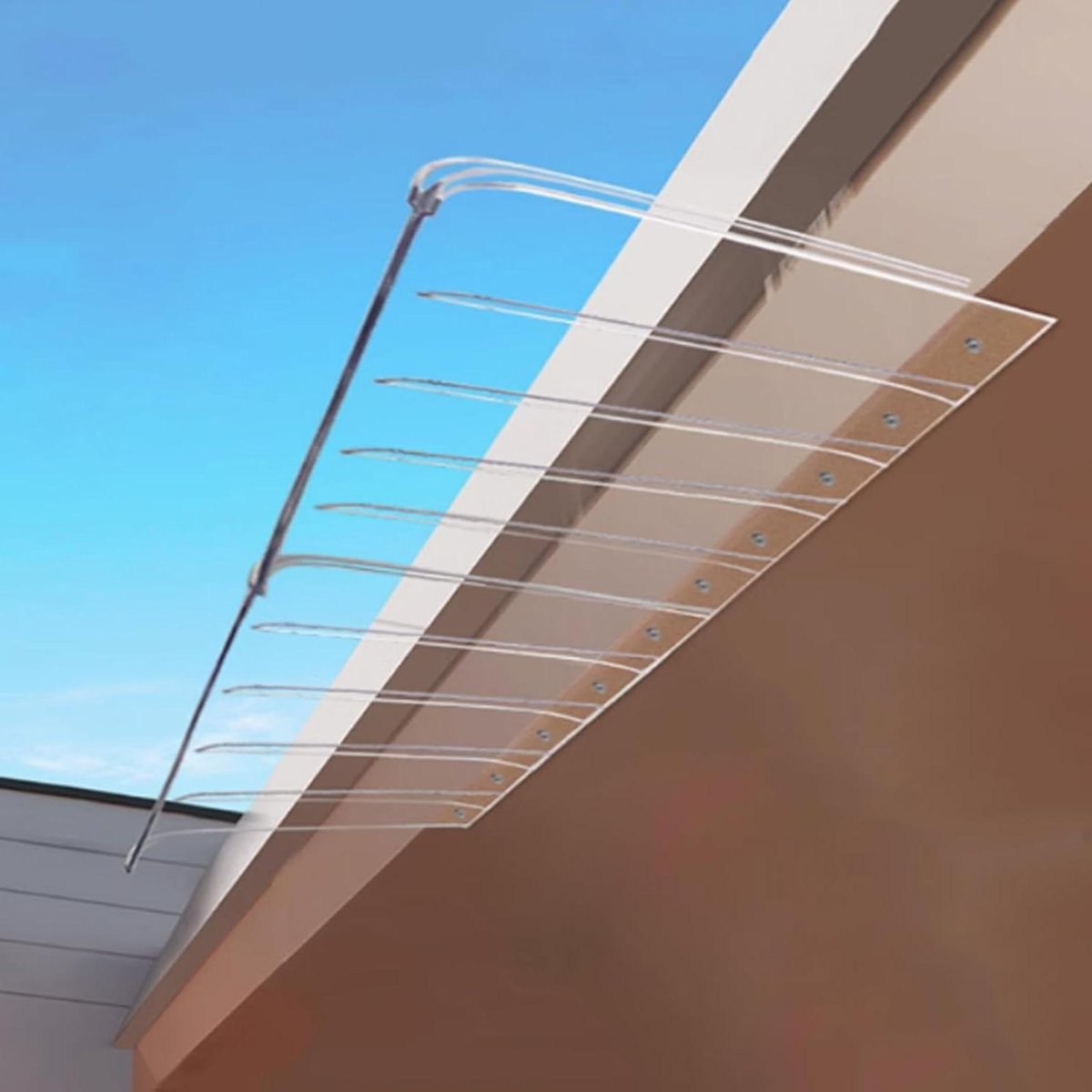 Voordeur Afdak - Raamluifel Overkapping - Bescherming Buiten - Slagvast Polycarbonaat - 40x190cm - Transparant