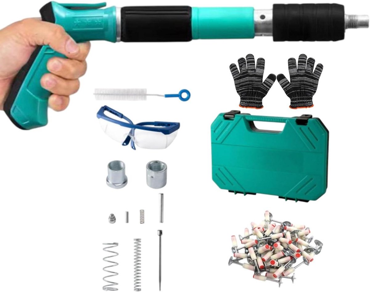 Spijker Gereedschap - Nagelpistool Elektrisch - Bouw Meubels - Precisie Beton Werk - 100 Bevestigingen - Single Attribute