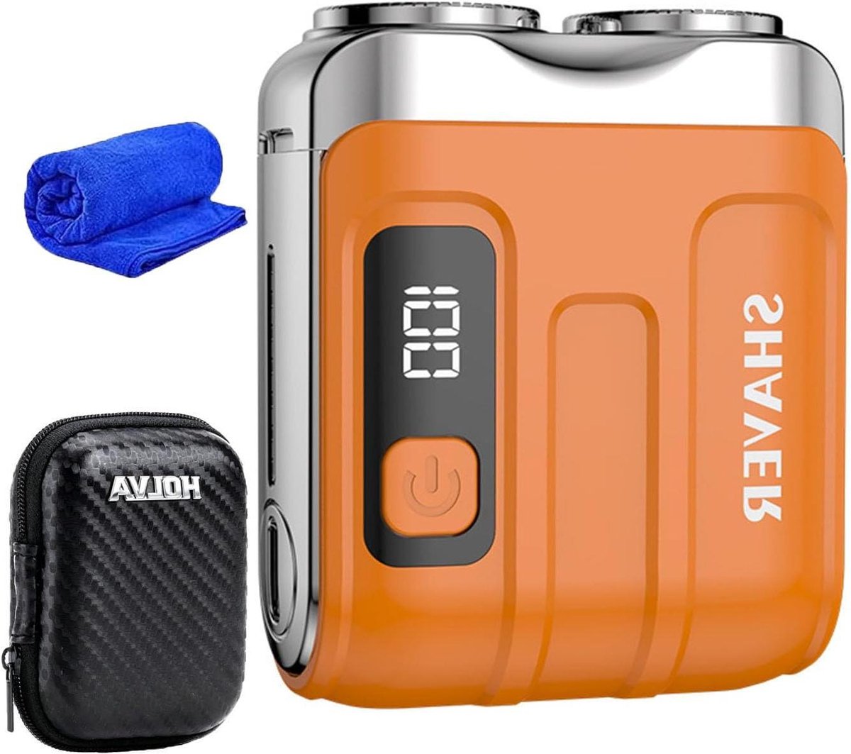 Mini Elektrisch Scheerapparaat - Reis Scheerapparaat - Dagelijkse Verzorging - Dubbele Ring Bladen - Compact Formaat - Zwart