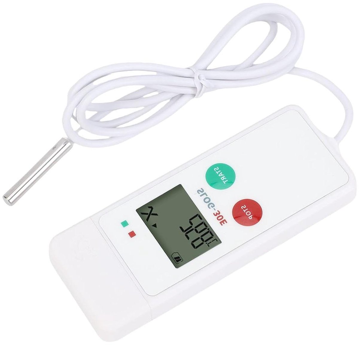 Temperatuurdatalogger - Digitale Recorder - Opslag Monitoren - Eenvoudige Dataoverdracht - 35000 Bestanden - Wit