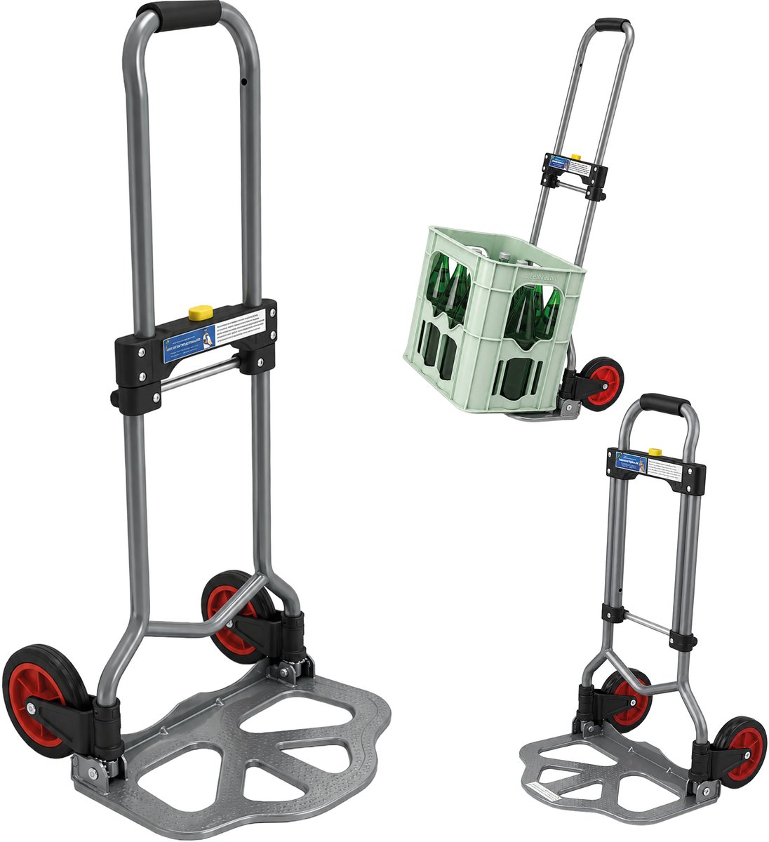TRUTZHOLM - Zakwagen - Opvouwbaar & Compact - In Hoogte Verstelbaar - Belastbaar tot 60 kg - Ideale Verhuishulp