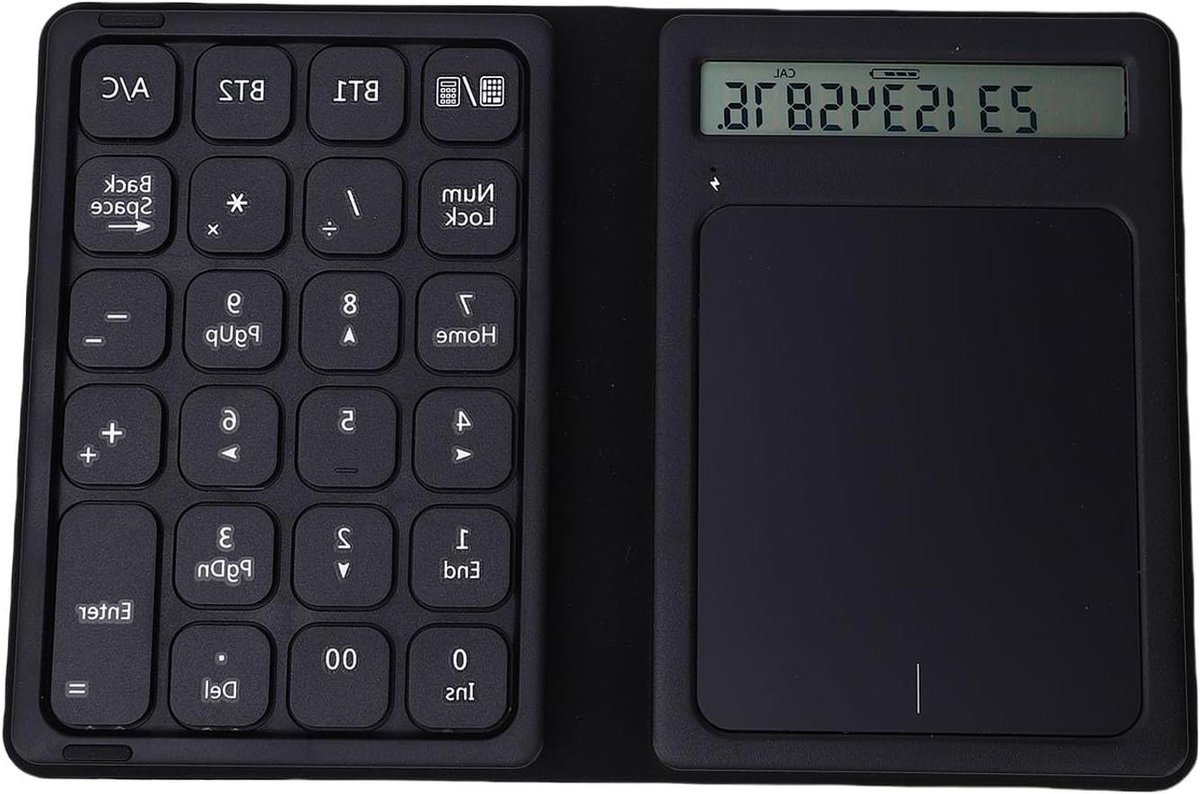 Draadloos Numeriek Toetsenbord - Mini Financieel Toetsenbord - Efficiënt Rekenwerk - Ingebouwde Rekenmachine - 23 toetsen - Zwart