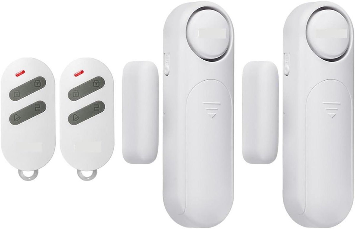 Deur Raam Alarm - Magnetische Sensor - Huis Beveiligen - 120dB Luid Alarm - 300ft Bereik - Alarm Kit 4