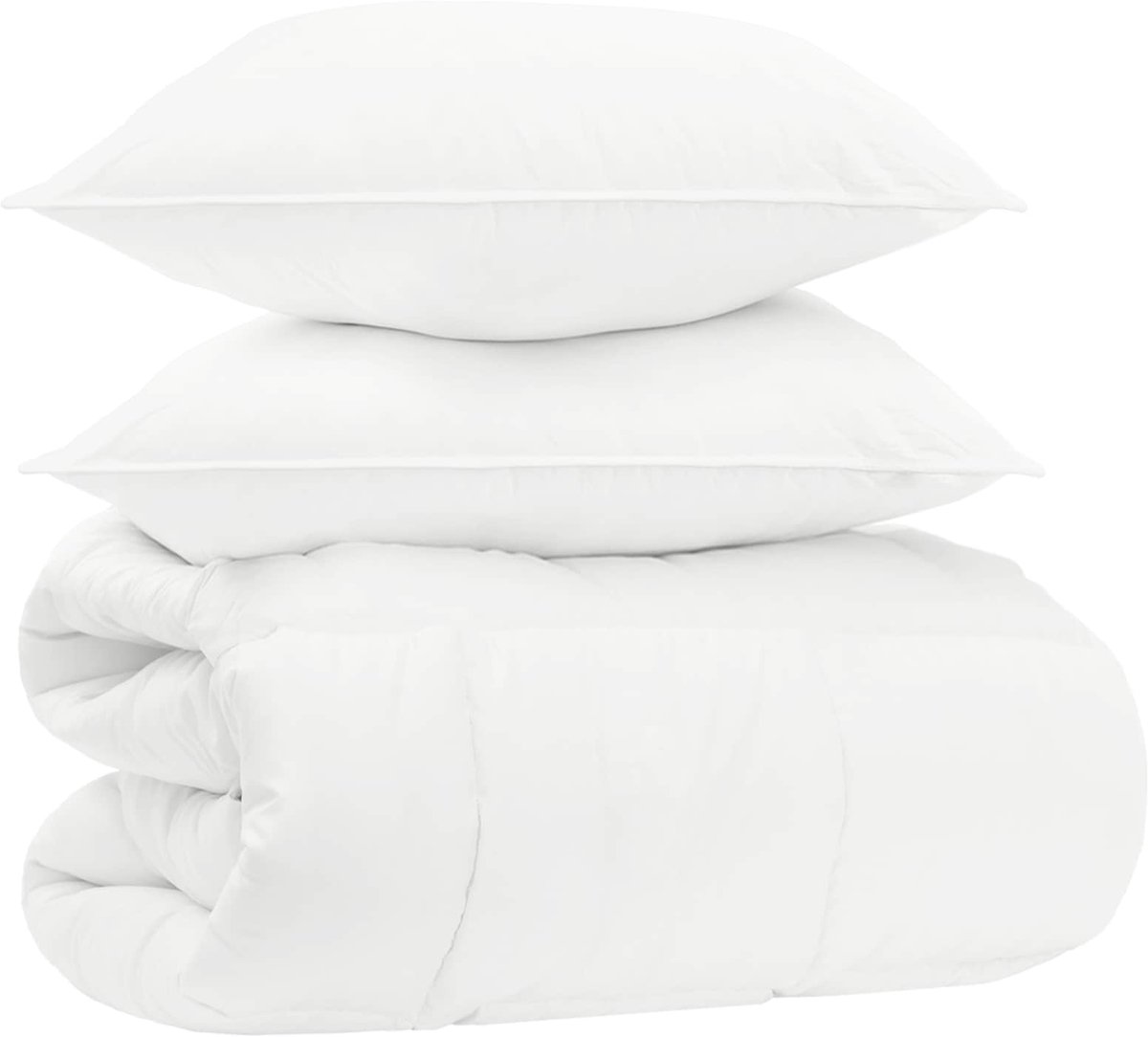 vidaXL - Dekbedset - 200 - x - 200 - cm - Nee - Katoen, - Bamboe, - Polyester - Wit
