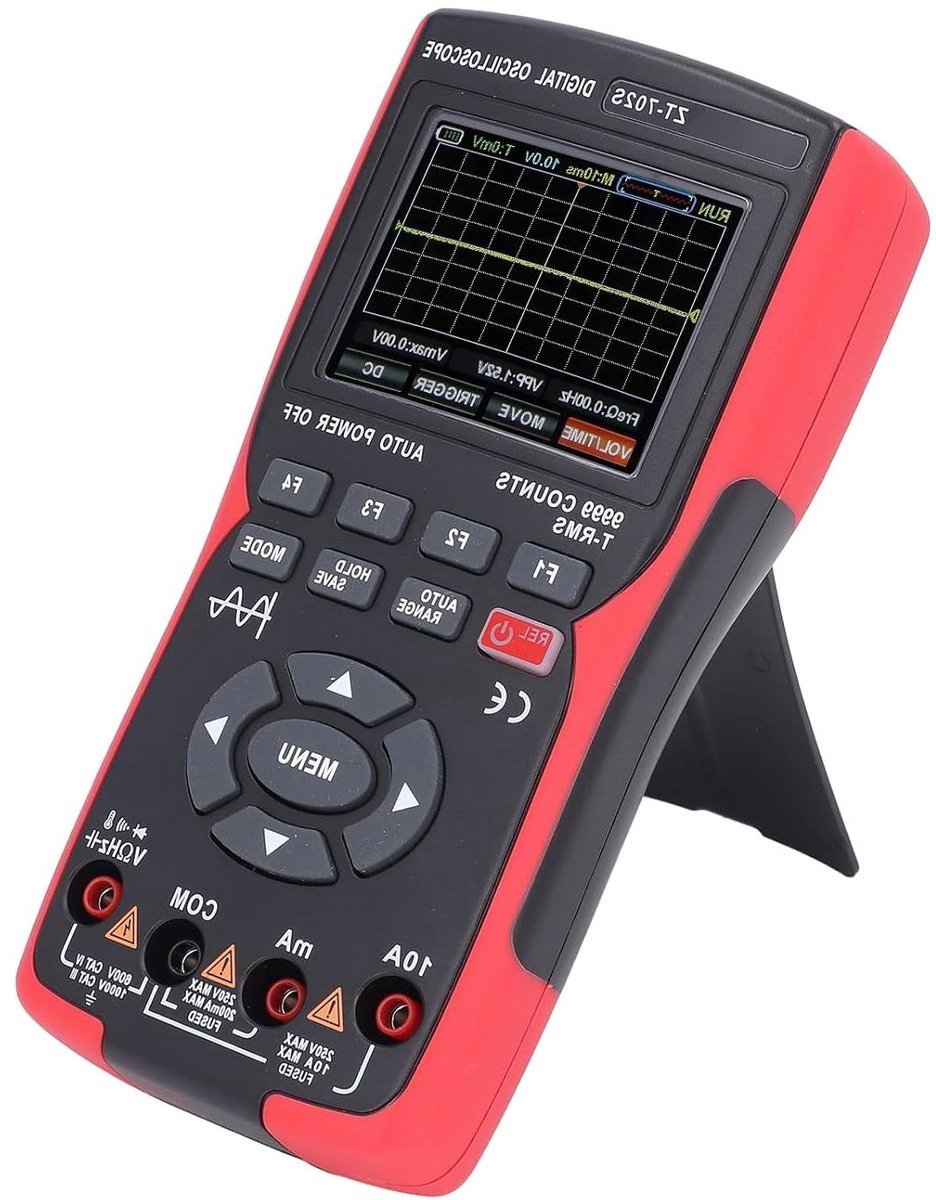 Digitale Oscilloscoop - Multimeter Tester - Elektrische Metingen - 2-in-1 Ontwerp - 10M Bandbreedte - Zwart