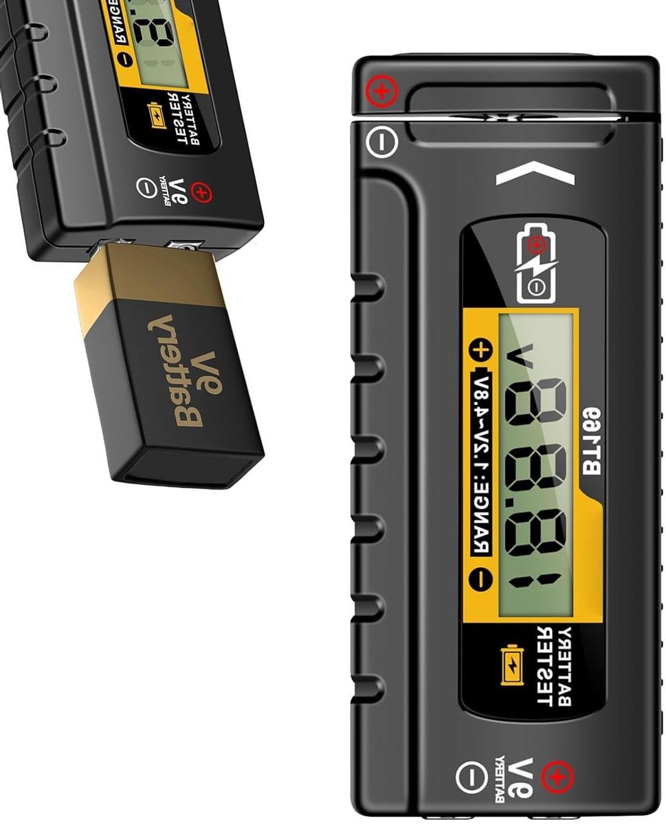 Batterij Tester - Volt Checker - Energie Beheer - Digitaal Display - 11 x 5 x 2 cm - Zwart