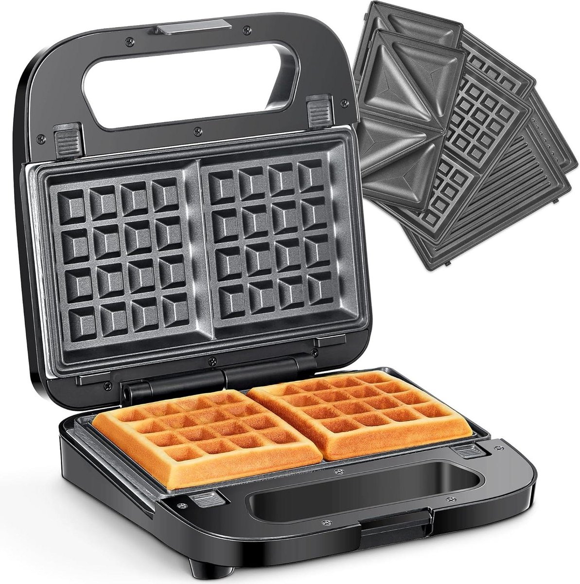 Sandwichmaker - Tosti Apparaat - Snelle Lunch Maken - Compact Design - 4.9 ponden - Zilver
