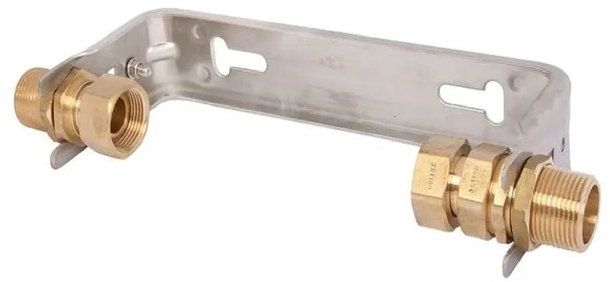 Schlösser Armaturen JS WZ Inbouwbeugel, Horizontaal, M.VSB, star, QN2,5, 3/4''x3/4'', roestvrij staal, 0022502000001
