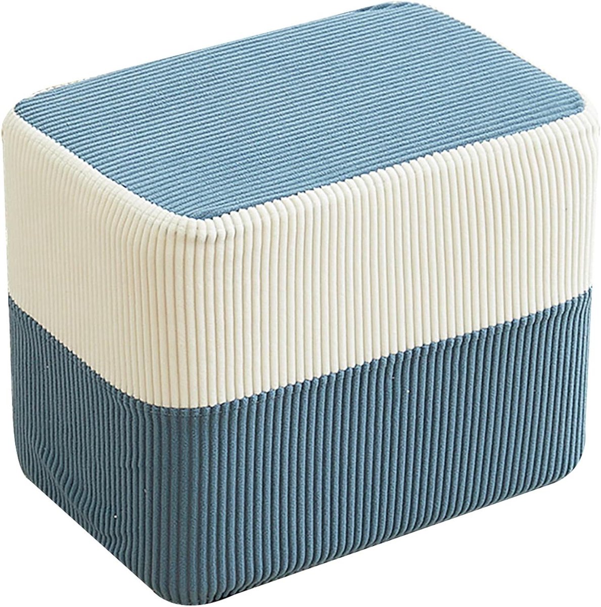 Fluwelen Voetkruk - Zetel Poef - Comfort Verhoging - Ruimtebesparend Ontwerp - 36x25x30 cm - Blauw