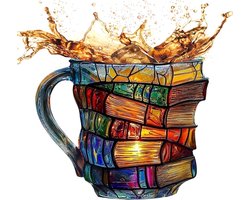 Cappuccino Mok - Boeken Mok - Gezellig Lezen - Literaire Esthetiek - Maat B - Meerkleurig