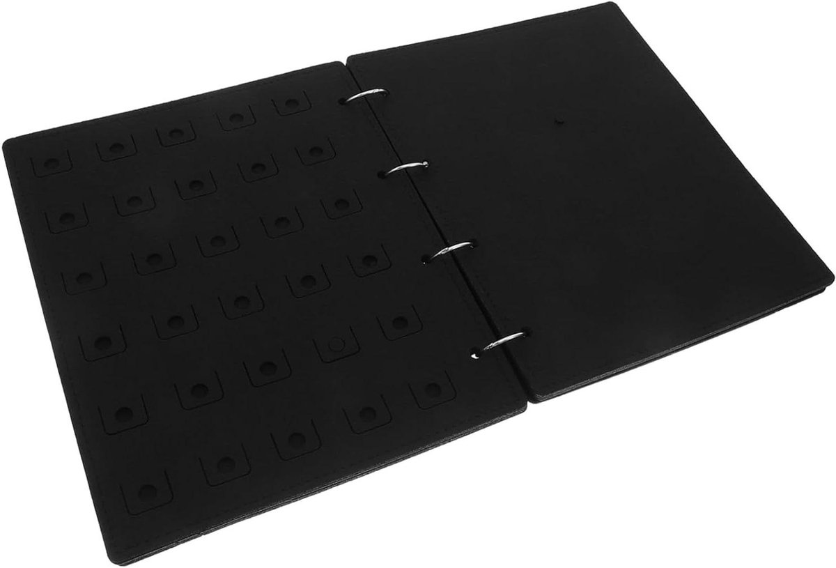 Opbergboek Broches - Speld Vitrine - Verzameling Tonen - Robuuste Viltconstructie - 26 x 21.5 cm - Zwart