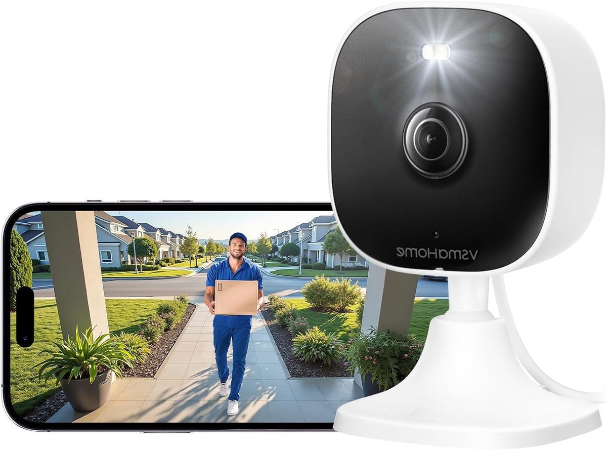 Beveiligingscamera Thuis - Wifi Camera - Huis Bewaken - 4 MP Nachtzicht - IP66 Waterdicht - Zwart Wit