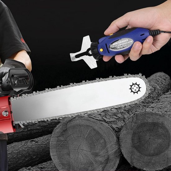 12V Elektrische kettingzaag slijper - 25000RPM - met krokodillenklem - geschikt voor Dremel - Stihl - Oregon geschikt voor OEM zaagkettingen van Merkloos	 — afbeelding 3