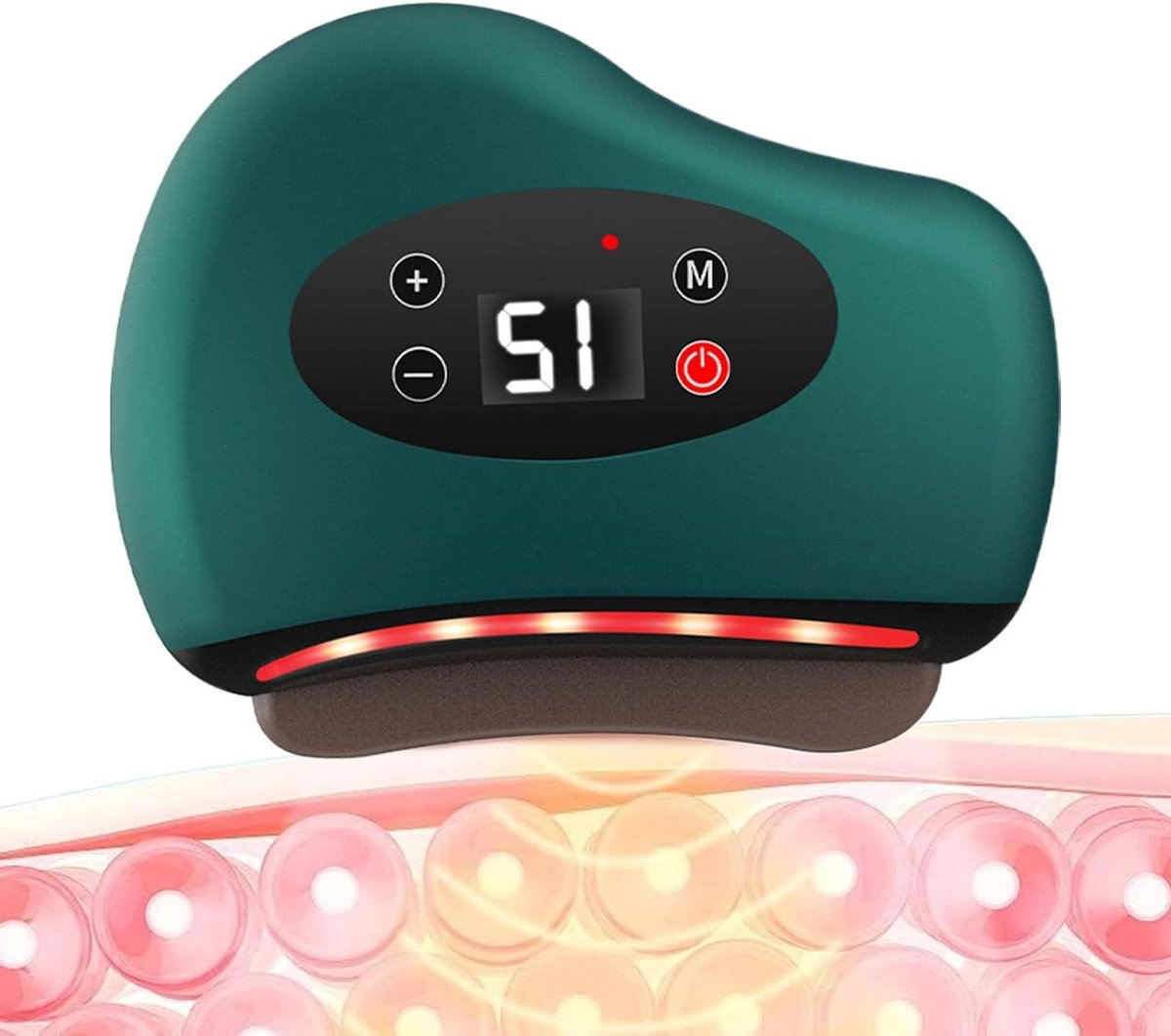 Voetmassage Schraper - Spierschraper Apparaat - Spierontspanning Herstel - Therapeutische Warmte Vibratie - 15.7 x 12.2 cm - Zwart