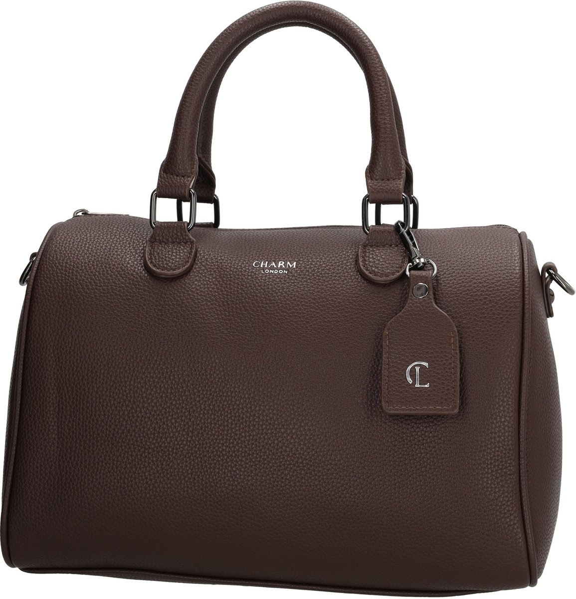 Charm London Mulberry Street Handtas - Schoudertas - Verstelbare Schouderband - Dames Tas - Bag Charm - Everyday Bag - Donkerbruin