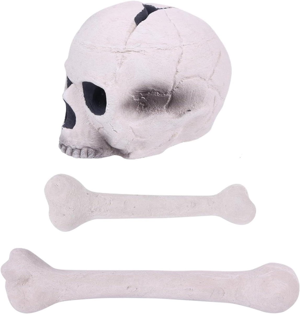 Schedel Vuur Decoratie - Buitenhaard Schedel - Gezellige Sfeer Creëren - Hittebestendig Keramiek - 33 cm Lengte - Zwart