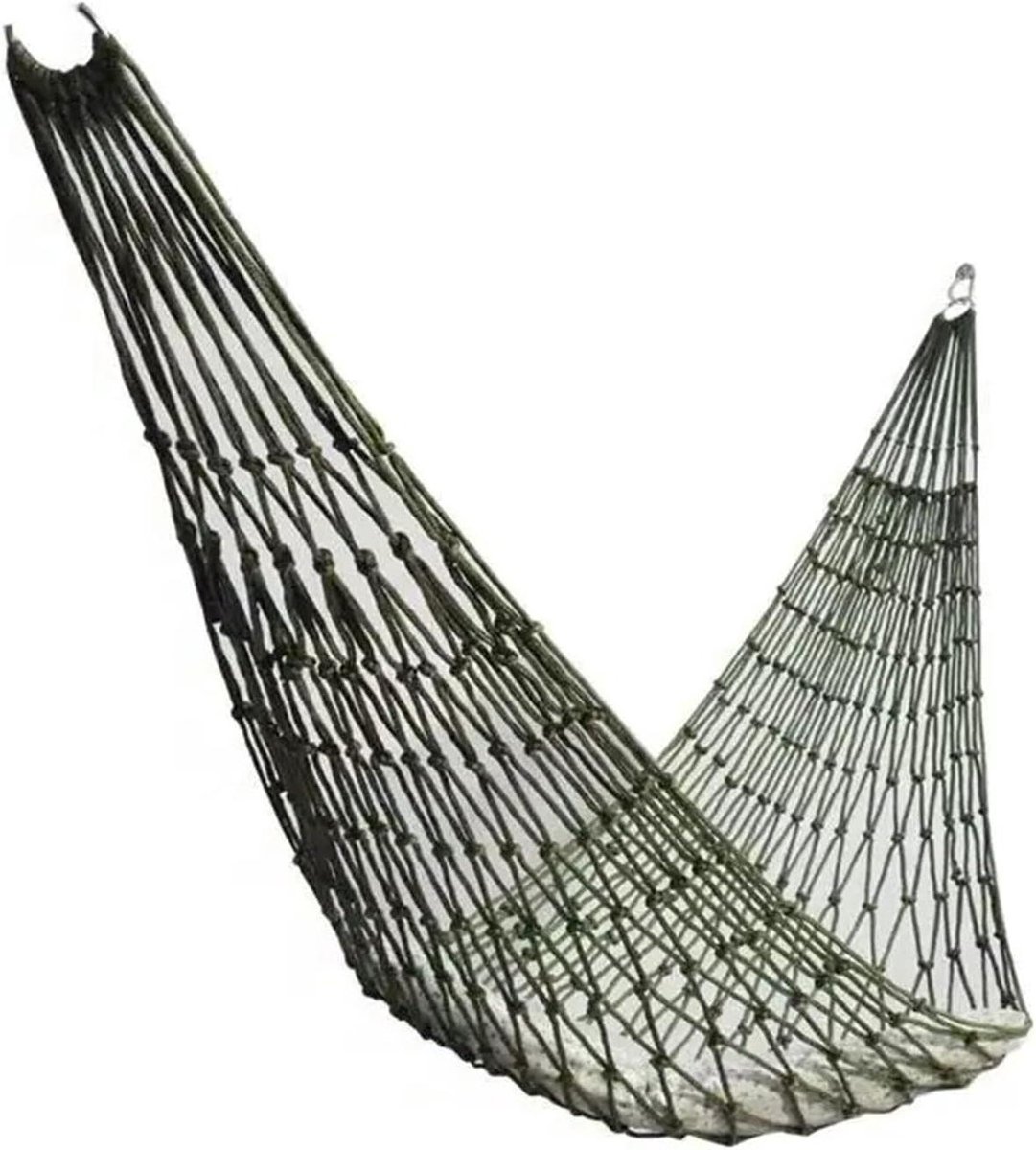 Reishangmat Outdoor - Kampeer Hangmat - Ontspannen Buiten - Lichtgewicht Mesh - 270x80cm - Naturel