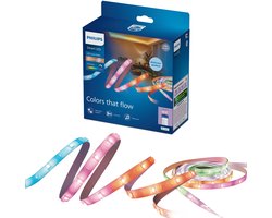 Philips Smart Lighting - Bande LED - Longueur : 20m - RGBIC - Lumière colorée et blanche réglable - Synchronisation musicale - Fonctionne avec l'application WiZ - Wifi