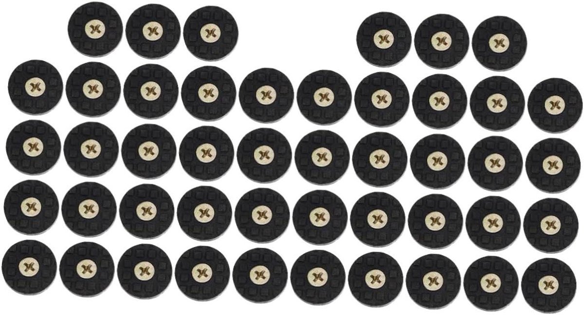 Meubelpootbeschermers - Stoelvoetjes Vloerbeschermers - Meubels Stabiliseren - Met Schroef Verstelbaar - 56 Sets - Zwart