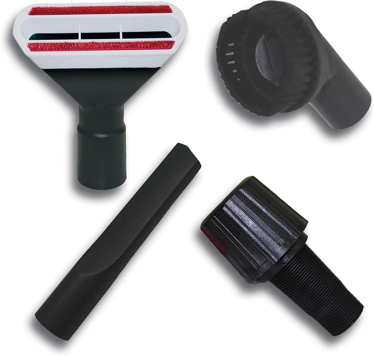 Mondstukken Stofzuiger - Zuigmond Set - Stofzuigen Huis - Specifiek Model - 4-delige set - Zwart