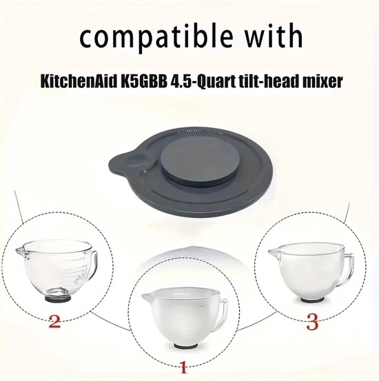 Komafdekking Mixer - Spatdeksel Mixer - Morsen Voorkomen - Geleidelijke Ingrediëntentoevoer - 10 x 10 x 10 cm - Transparant — afbeelding 4