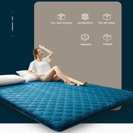 Opvouwbare Vloermatras - Logeerbed Matras - Comfortabel Slapen - Oprolbaar en Draagbaar - 120 x 200 cm - F — afbeelding 4
