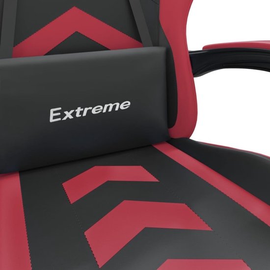 Gaming stoel - Comfortabele stoel - Comfortabel gamen - Verstelbare rugleuning - 1 stuk - Zwart wijnrood — afbeelding 3