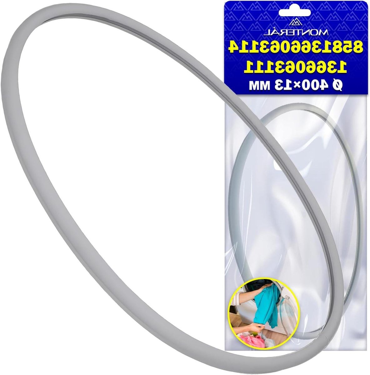 Droger Deurafdichting - Rubber Ring - Apparaat Onderhoud - Originele Pasvorm - 40 cm Diameter - Grijs