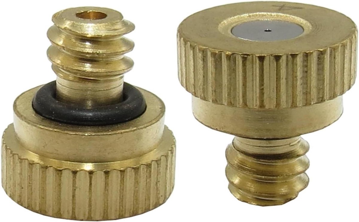 Verneveling Nozzle - Messing Sproeier - Koeling En Stofverwijdering - Zelfdichtende O-ringen - 10 Stuks - Blauw