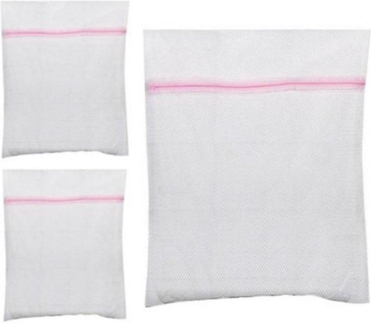 Waszak met Rits - Kleding Beschermer - Kleding Beschermen - Beschermt Fijne Was - 50x40 cm - Wit