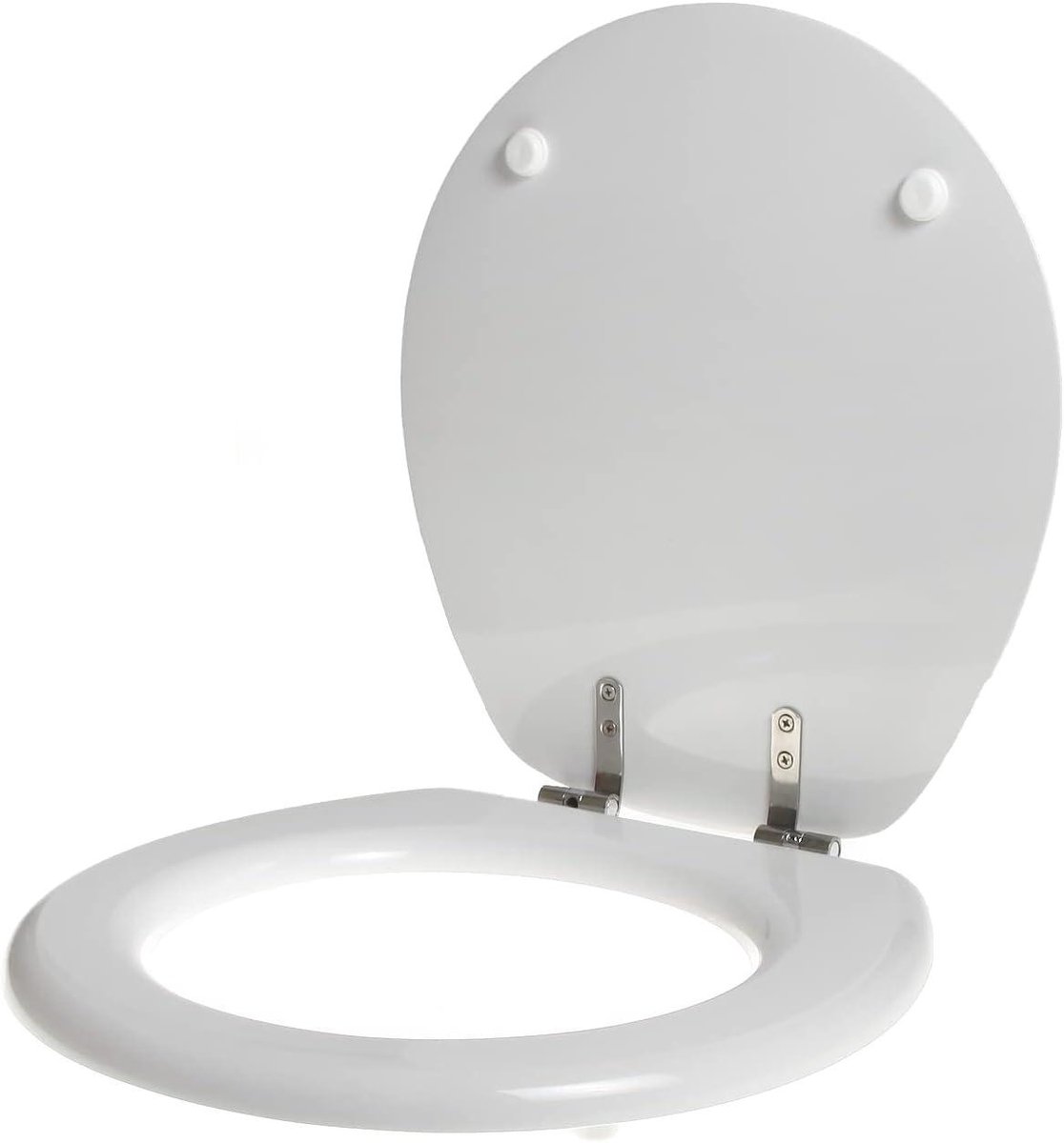 Toiletzitting - Toiletdeksel - Badkamer Vernieuwen - Polyester Coating - 380x375mm - Wit