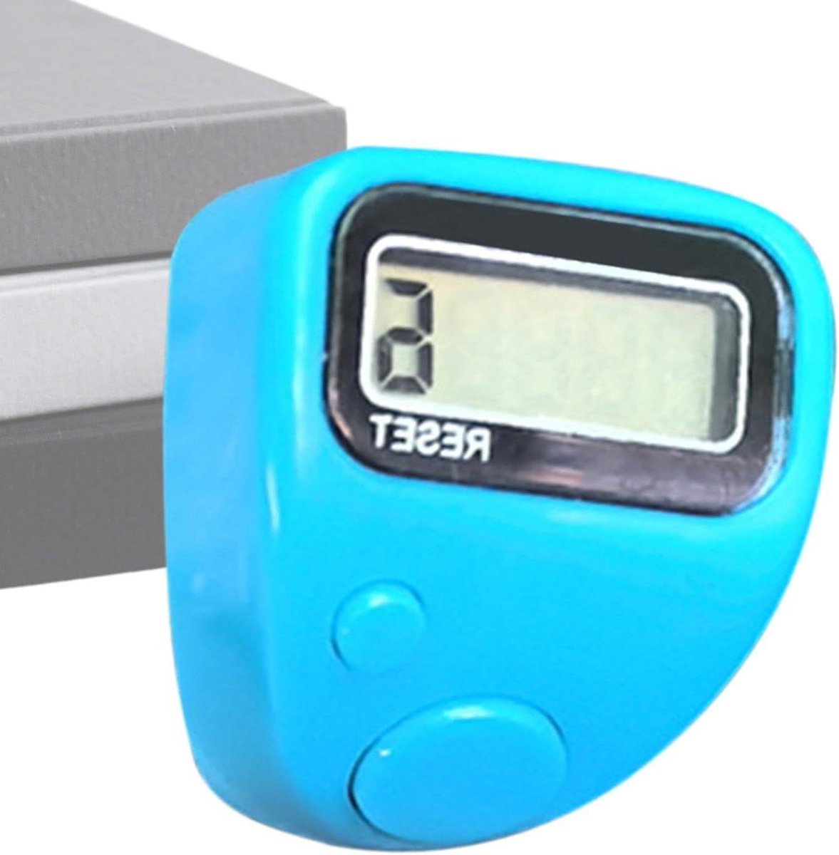 Elektronische Vingerteller - Digitale Teller - Nauwkeurig Tellen - Stille Mechanische Klik - 5-Digitaal Display - Zee Blauw