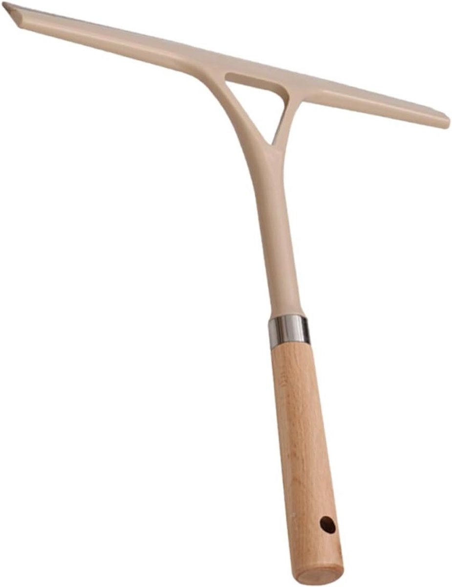 Glaswisser Huishoudelijk - Ramen Schoonmaker - Streeploos Reinigen - Lange Antislip Steel - 34 x 27.8 cm - Khaki
