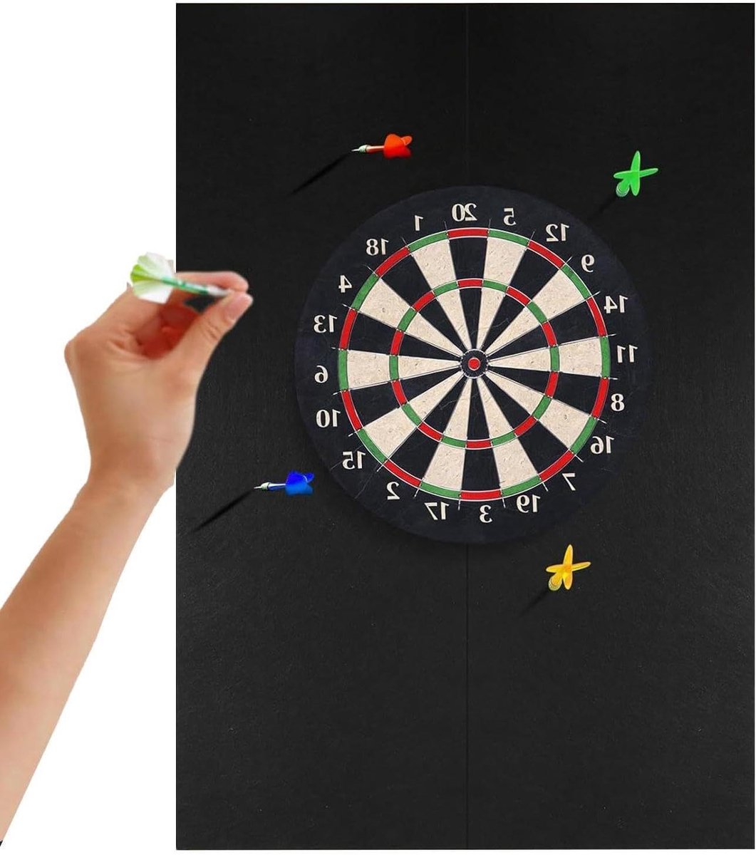 Dartbord Muurbeschermer - Wandbescherming Vilt - Spelruimte Inrichten - Zelfklevend Puzzelsysteem - 6 Delig Set - Enkel