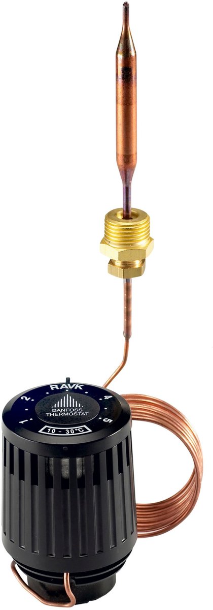 Danfoss Thermostatisch element RAVK Afstandsbediening, 10-30C, capillair 2,0 m, 003L3530