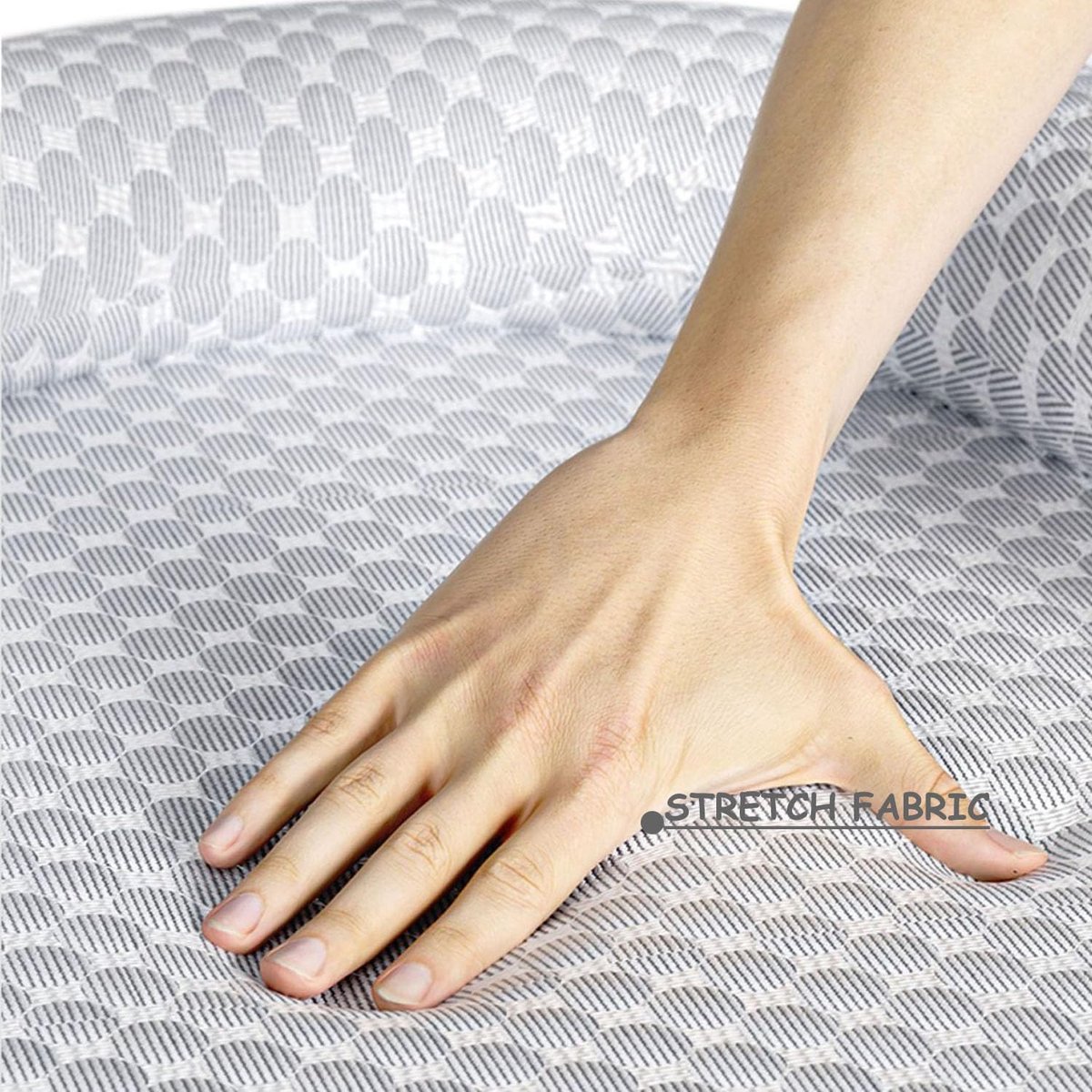 OLOEY Zomers verkoelend kattenbed voor binnenkatten-orthopedisch hondenbed met nekondersteuning-ademend en wasbaar huisdierbed met antisliponderkant-Rustgevend knuffelbed voor katten-honden-puppy's en kittens-Grijs(L) – foto 3