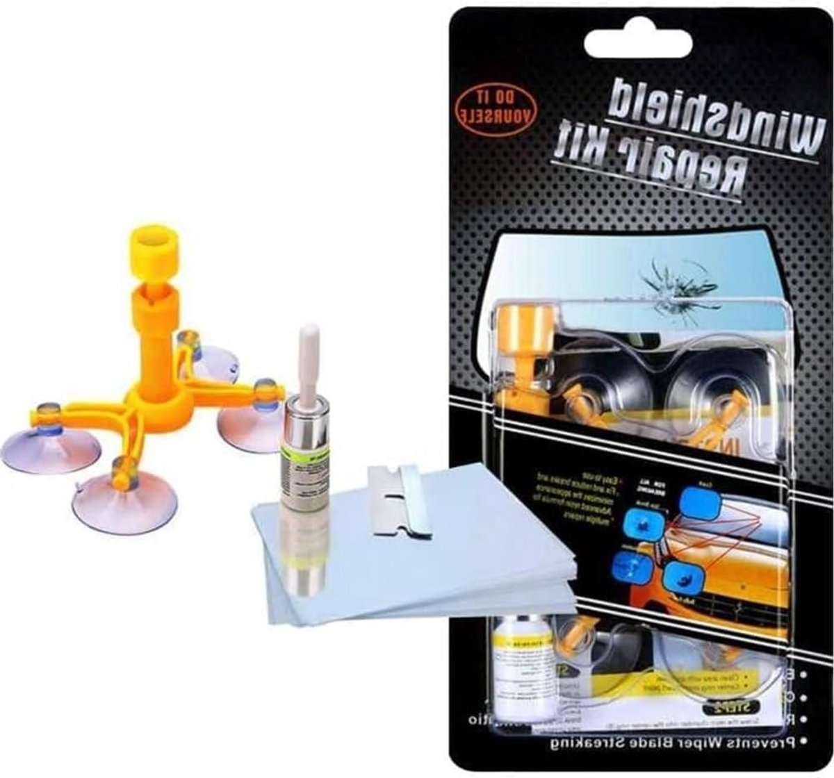 Voorruit Reparatie Set - Glasherstel Kit - Autoruiten Herstellen - Vacuüm Injectie Technologie - 1 Stuks - Niet Van Toepassing