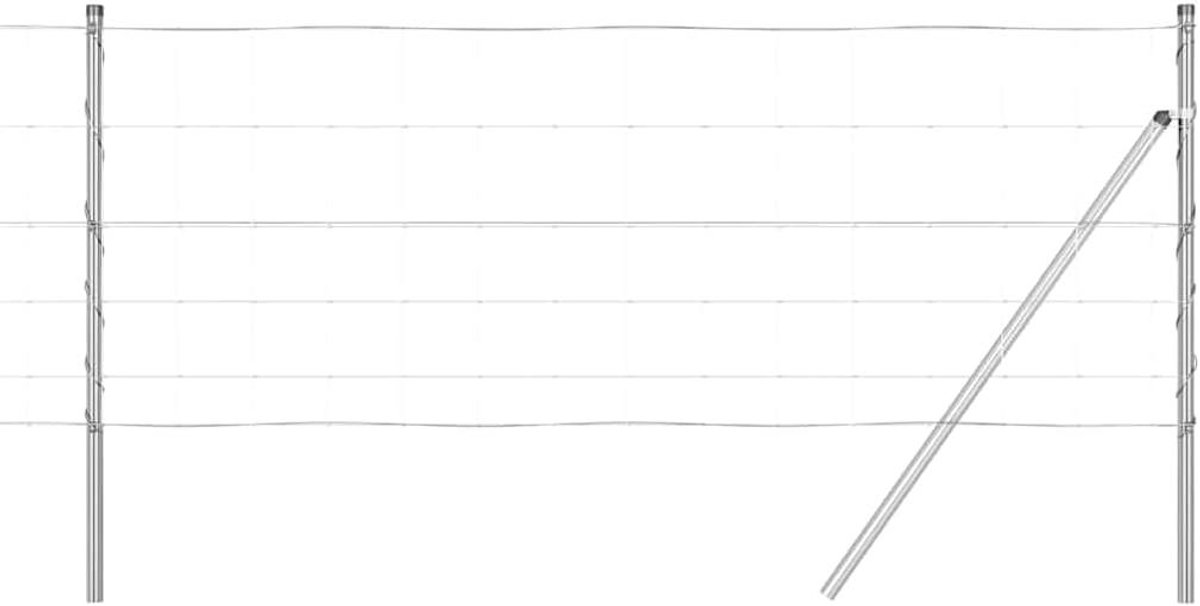 Buitenhekpalen - Hekpalen Staal - Tuin Afbakenen - Verzinkte Constructie - 25 x 08 meter -