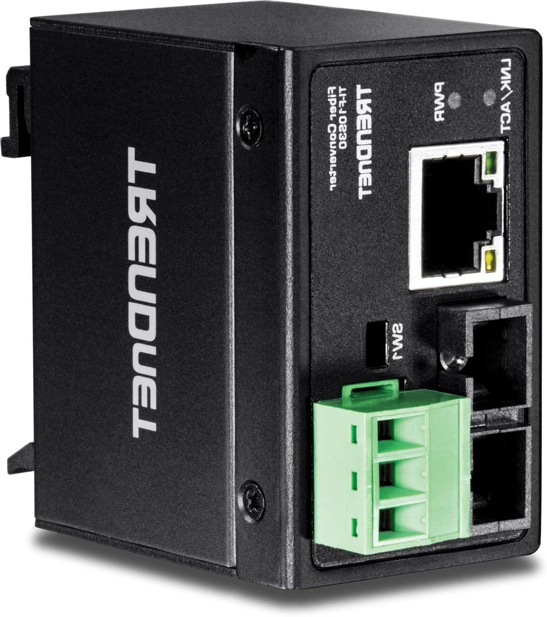 Glasvezelconverter - Netwerkconverter Fiber - Netwerkverbinding Uitbreiden - Single-modus SC poort - 30 km - Zwart