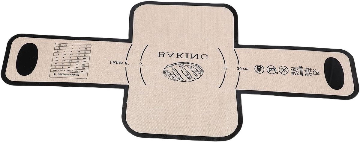 Brood Pan Lifter - Brood Bakmat - Brood Bakken - Hittebestendig Siliconen - 62.5x27.5 cm - Zwart