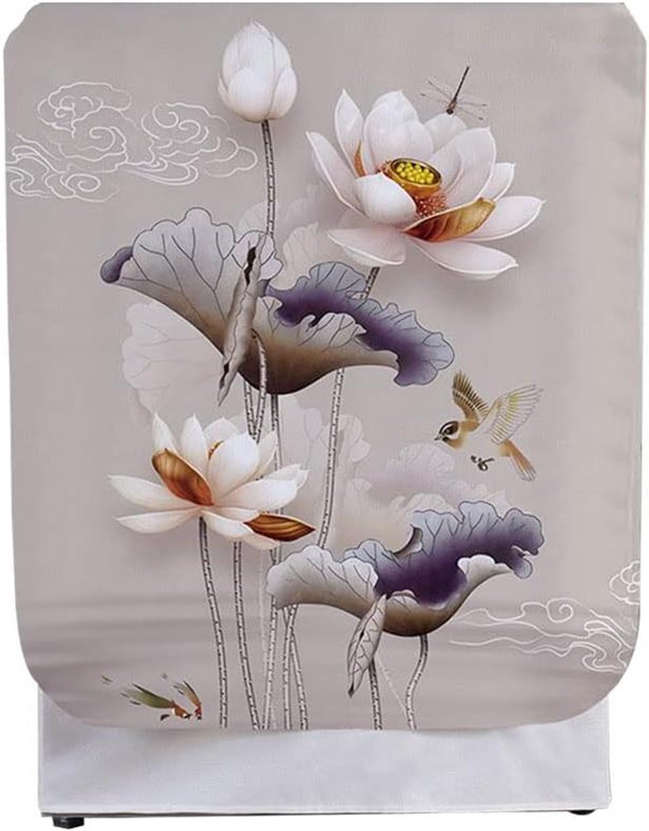 Wasmachinehoes Wasdroger hoes Apparaten Beschermen Waterdicht Polyester 60 x 85 x 60 cm Wit