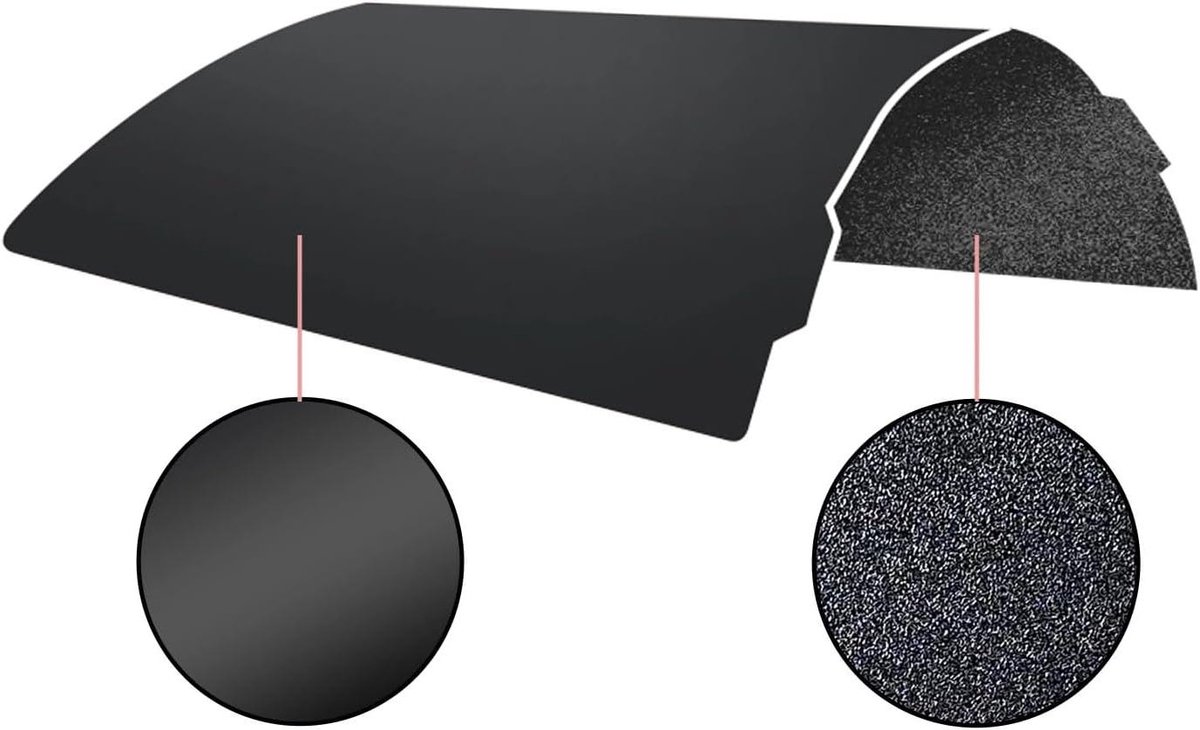 3D Print Platen - Print Oppervlak - 3D Printen - Dubbelzijdig Magnetisch - 257x257 mm - Zwart