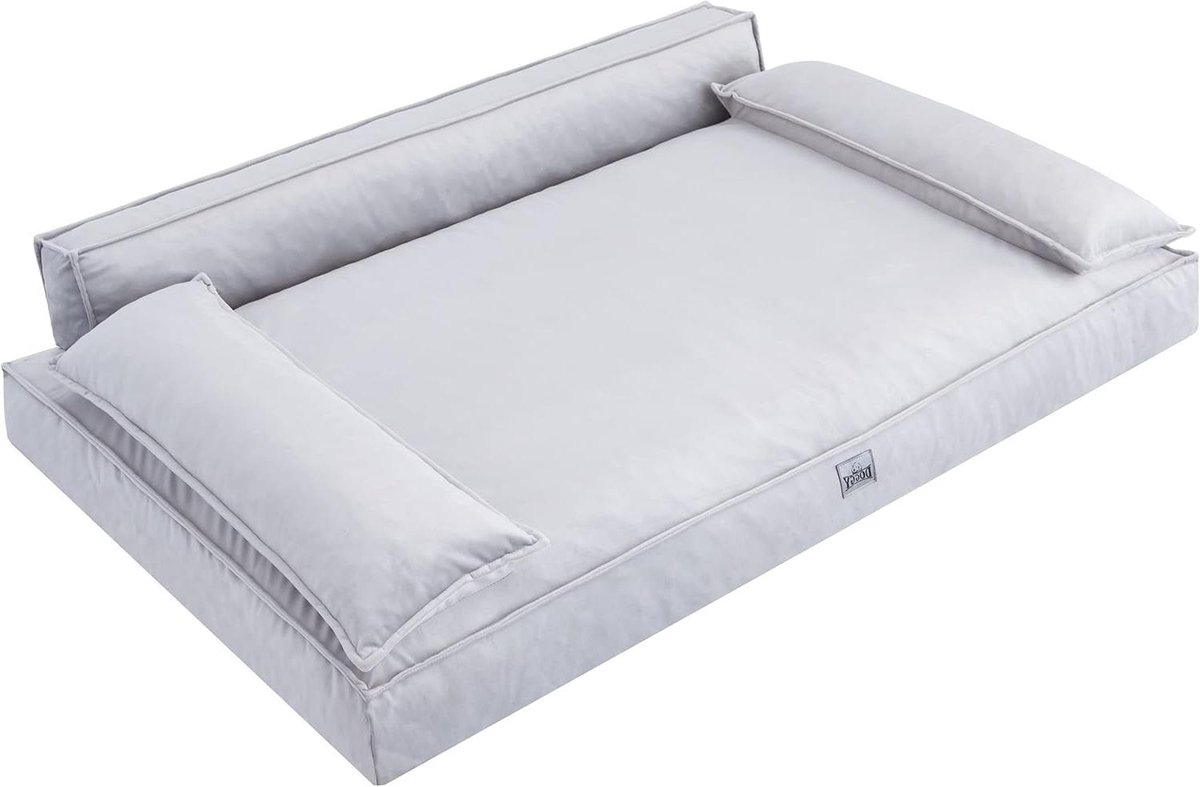 Hondenbed - Huisdierbank Ligkussen - Ontspannen Slapen - Afneembare Wasbare Hoes - 78x54 cm - As