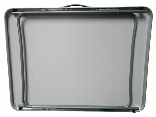 Opvouwbare Campingtafel - Bruin- Chroom - Draagbaar Door Handvat - Houten Look - 70x50x60 cm van Merkloos — afbeelding 4