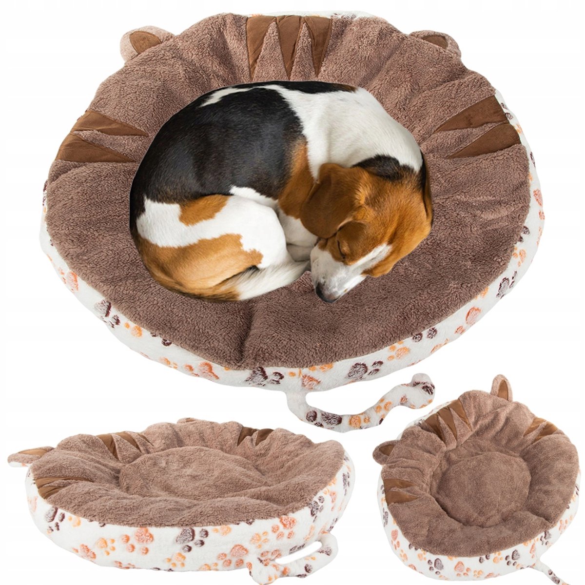 Ouyaying - Pluche Rond Dierenmand - 60cm - Waterdichte Onderkant - Zacht en Comfortabel