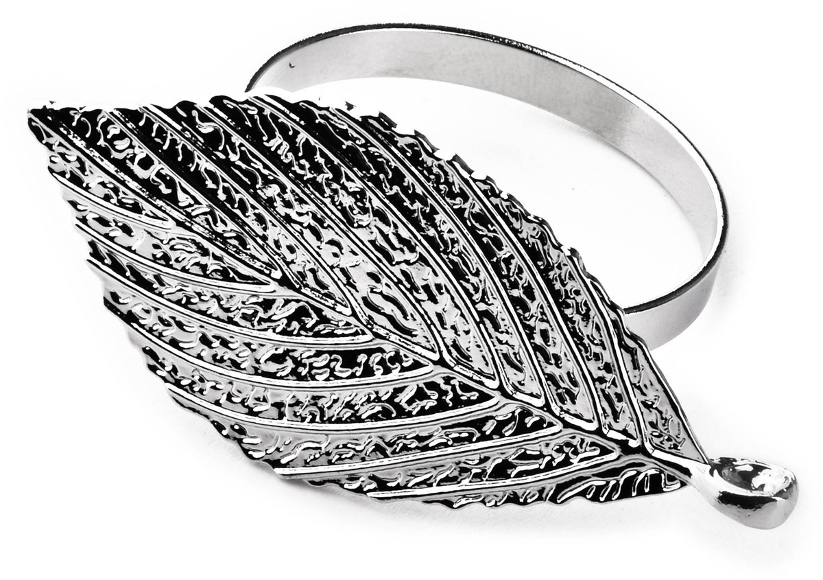 Mondex Adrianne - Servethouder - Zilver - 4,5x7x4cm - Metalen Behuizing