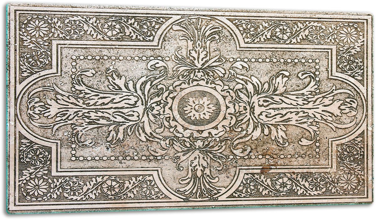 TMK ArtDeko - Glasplaat Snijplank - 52cm x 30cm - Inductiekookplaat Beschermer - Motiefdecoratie