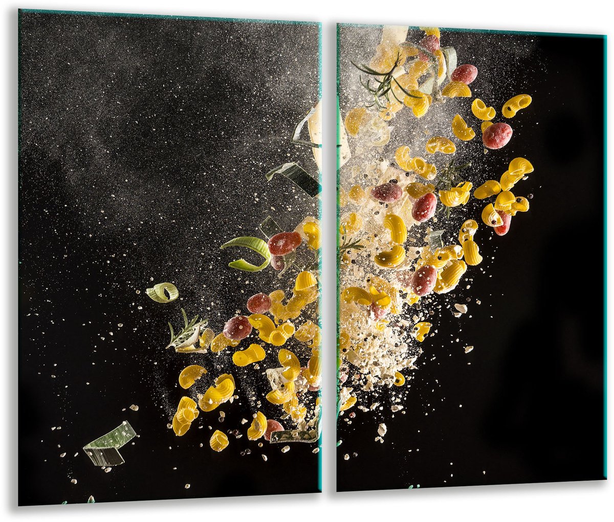 TMK ArtDeko - Snijplank - Glas - 2x 30x52 cm - Zwart