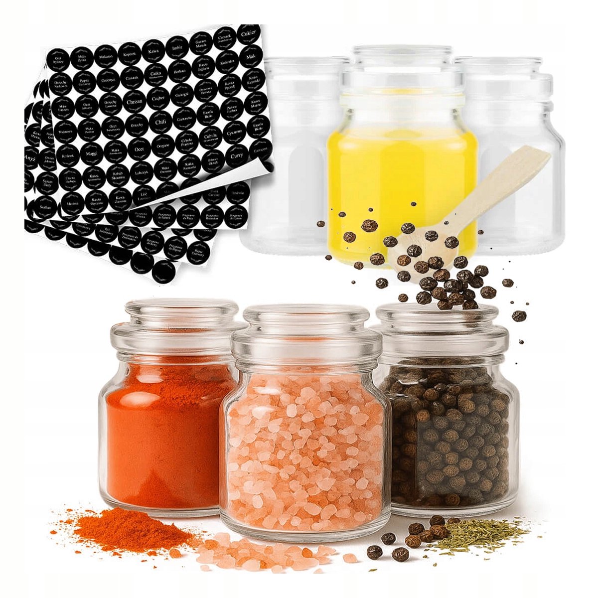 Merkloos - Kruidenpot - 20 stuks - 205 ml - Inclusief Etiketten