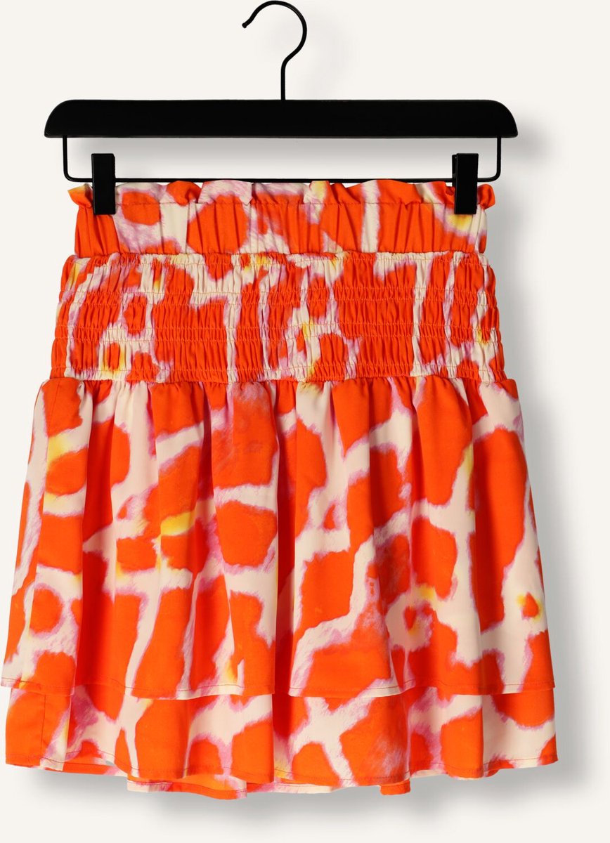 Studio Amaya Vicky Dames - Korte rok - Oranje - Maat XS